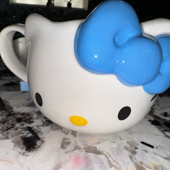 Hello Kitty Shaped mug with Light Blue Bow coffee mug - Picture 2 of 5